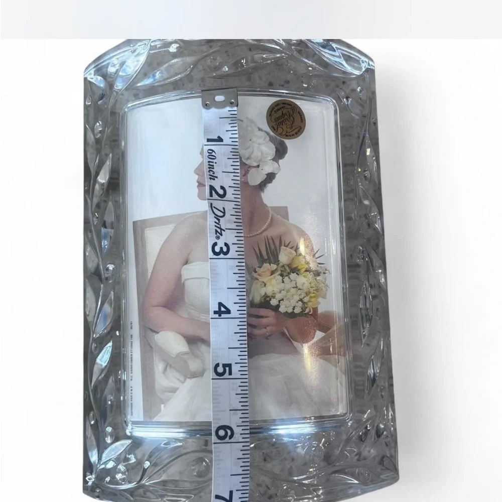 Cristal D’Arques genuine lead crystal curved double sided frame